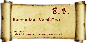 Bernecker Veréna névjegykártya